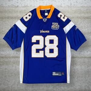 Vintage Y2K Reebok Minnesota Vikings Jersey Mens XL Purple Adrian Peterson